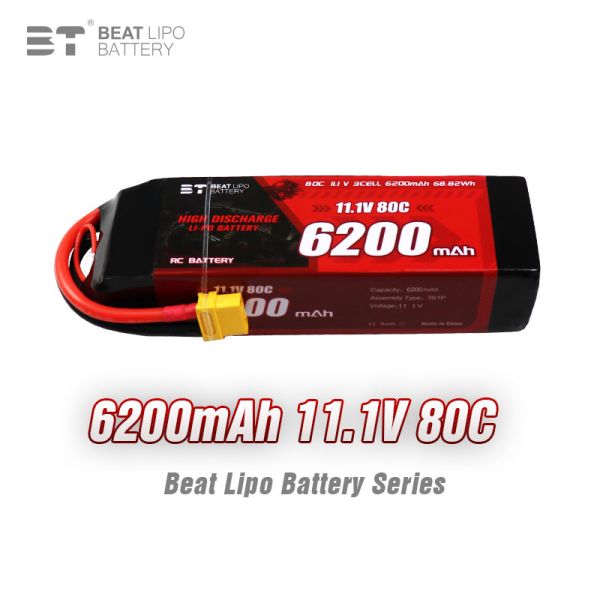 btlipo rc battery 6200mAh 3S 11.1V 80C