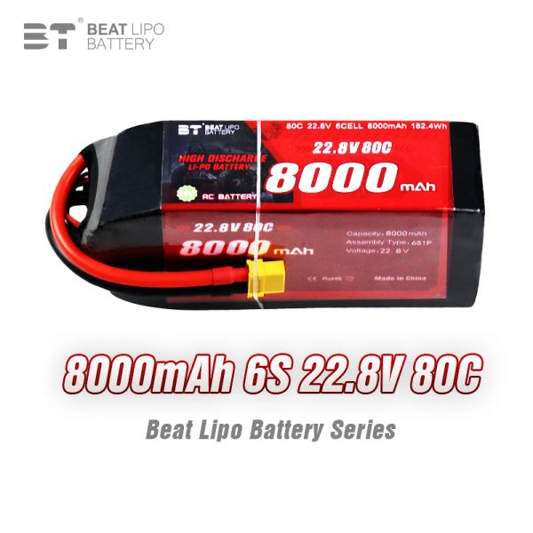 btlipo rc battery 8000mAh 6S 22.8V 80C